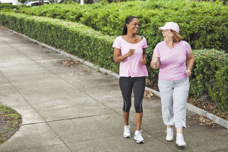 Women power walking